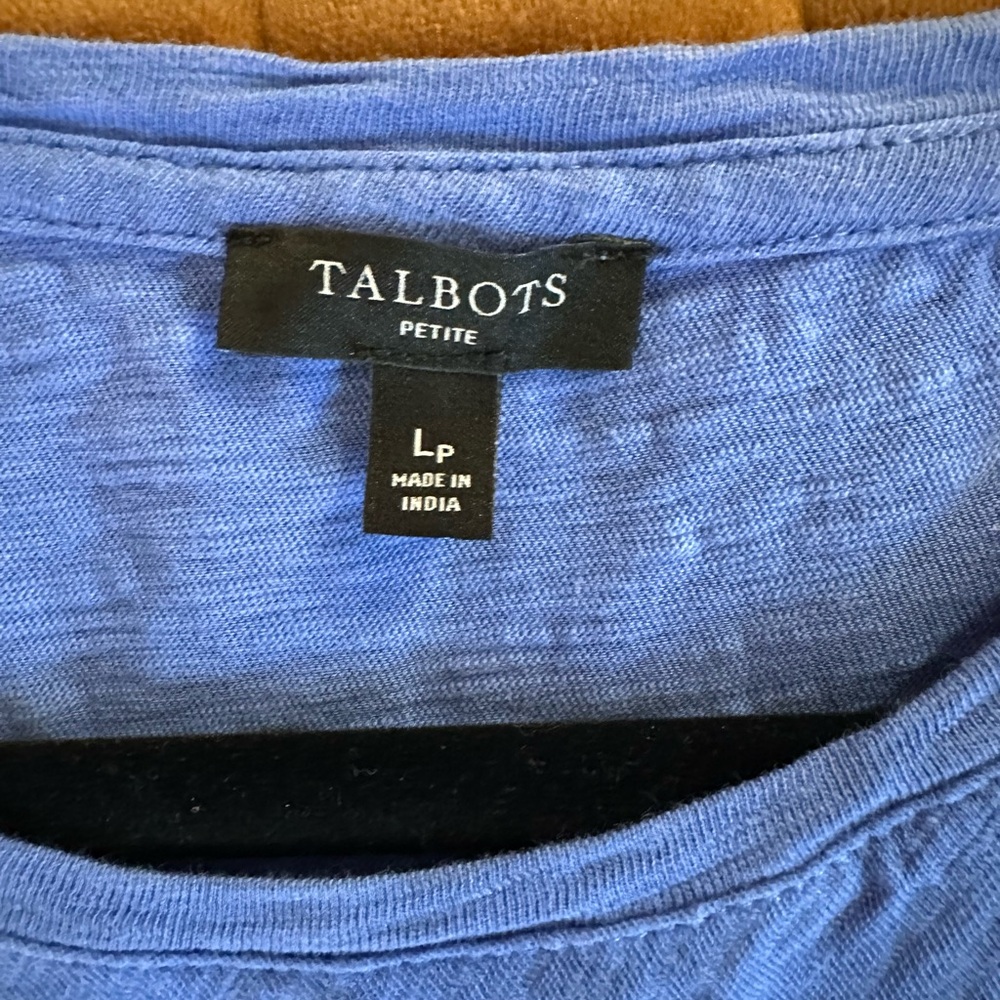Talbots Blue Ruched Tie Linen Dress - Picture 2 of 4